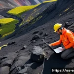 Home 19 지구과학자 업계 동향과 전망 - A highly detailed digital 3D terrain model created using drone and LIDAR technology, showcasing a vo...